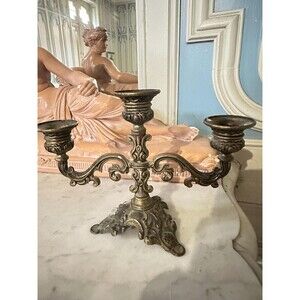 Vintage Italian Candelabra, 3 Lights Candle Holder From Loire Valley